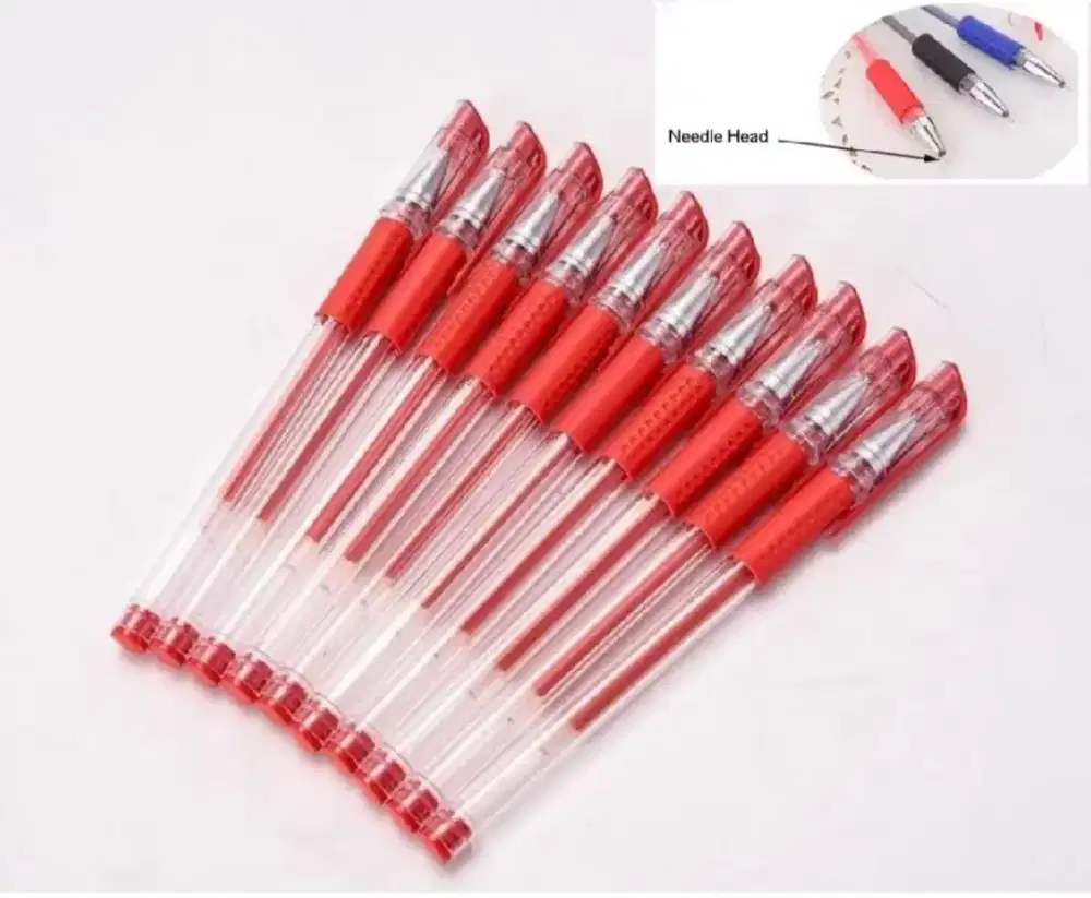 DIJUAL SATUAN/BORONGAN PULPEN MERAH TINTA 0.5