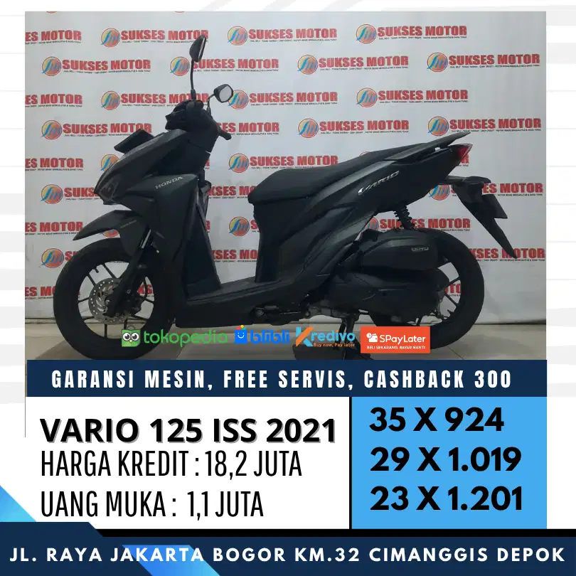 VARIO 125 ISS 2021 MULUS CASH KREDIT CICILAN RINGAN UNIT BERGARANSI