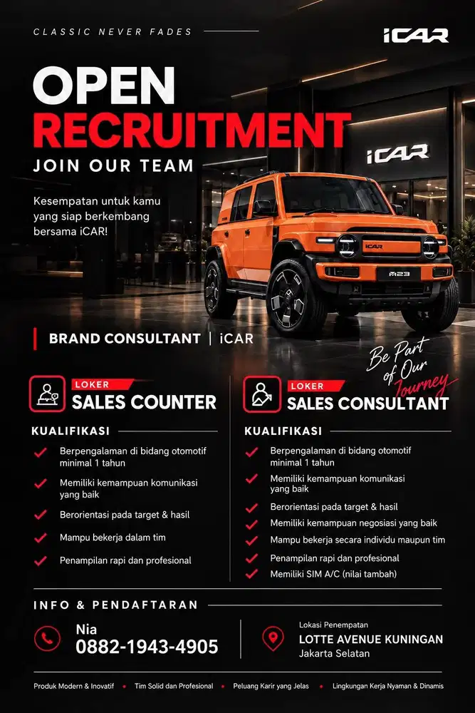 DICARI SALES COUNTER & SALES CONSULTANT