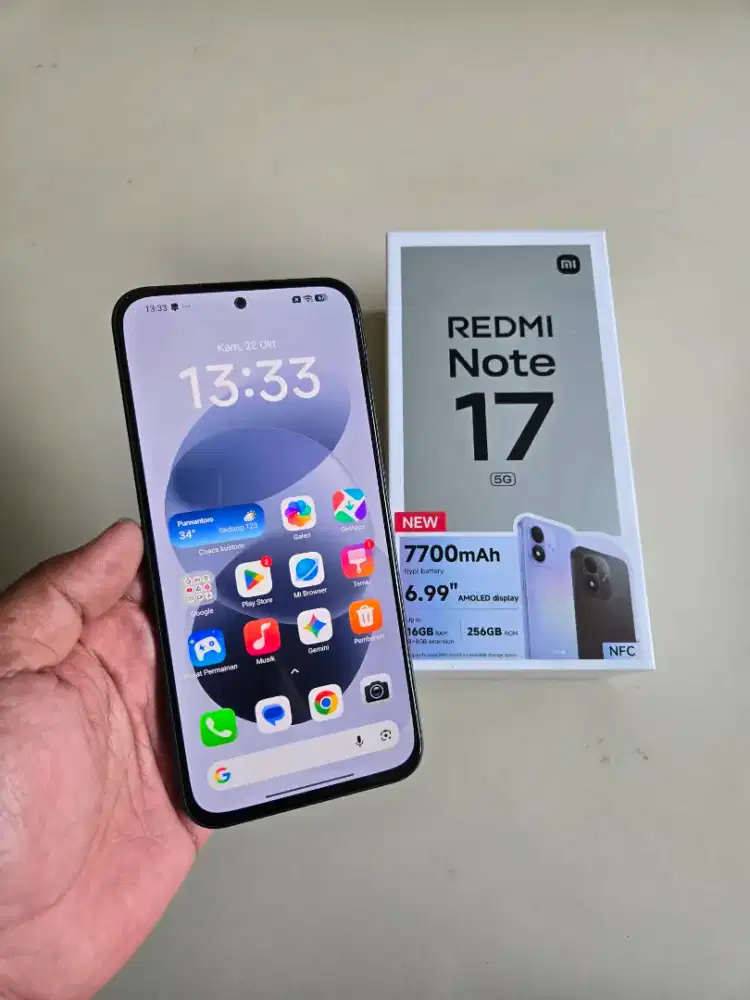 Xiaomi Redmi Note 17 5G 8/256 Seminggu Pakai Garansi Panjang Murah