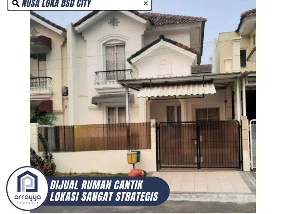 DIJUAL RUMAH MODERN CANTIK  2 LANTAI DI NUSA LOKA BSD (MDB37)