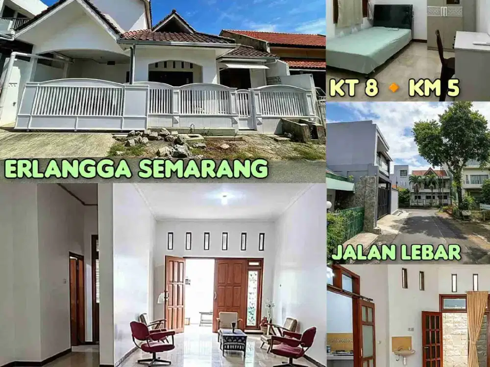 DIJUAL RUMAH TENGAH KOTA SEMARANG, JALAN ERLANGGA DEKAT UNDIP PLEBURAN