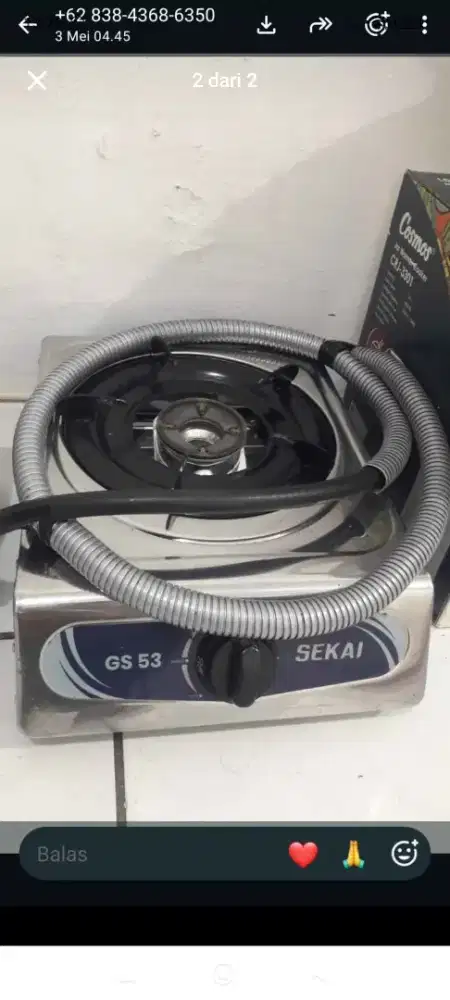 kompor 1 tungku plus regulator
