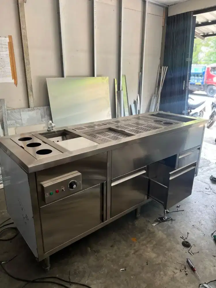 Meja stainless Coffe Shop