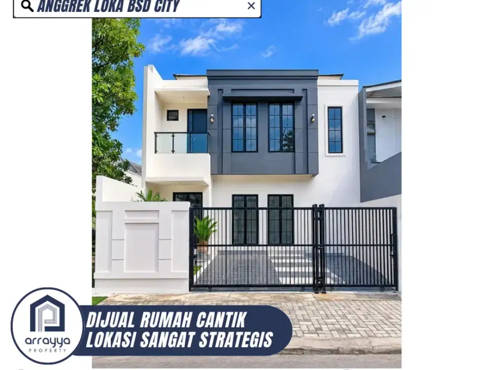 DIJUAL RUMAH CANTIK BARU, DIBANGUN DARI KAVLING DI ANGGREK LOKA BSD (HRB233)