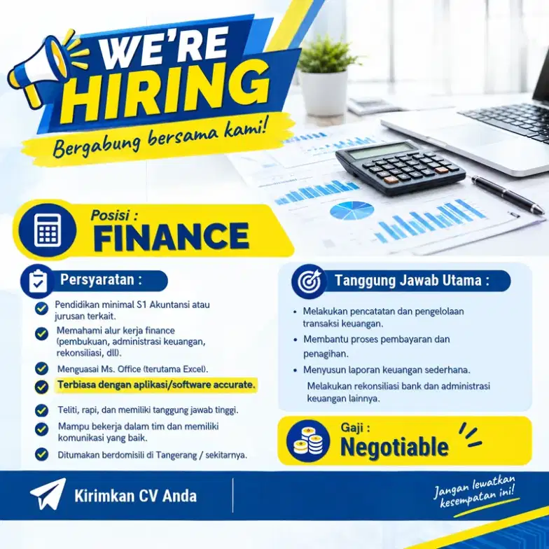 LOWONGAN KERJA FINANCE