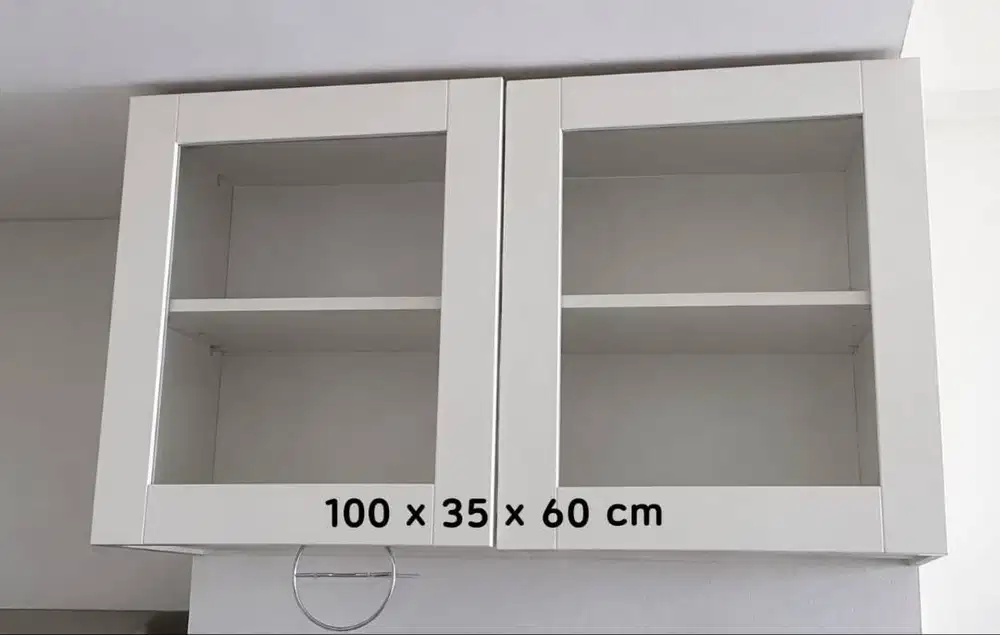 Rak / Kabinet dinding kaca putih