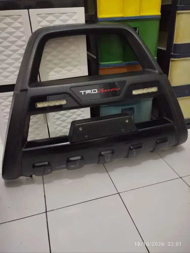 Tanduk Depan Mobil Bumper Guard TRD Sportivo + Lampu DRL (Baru) - Kota