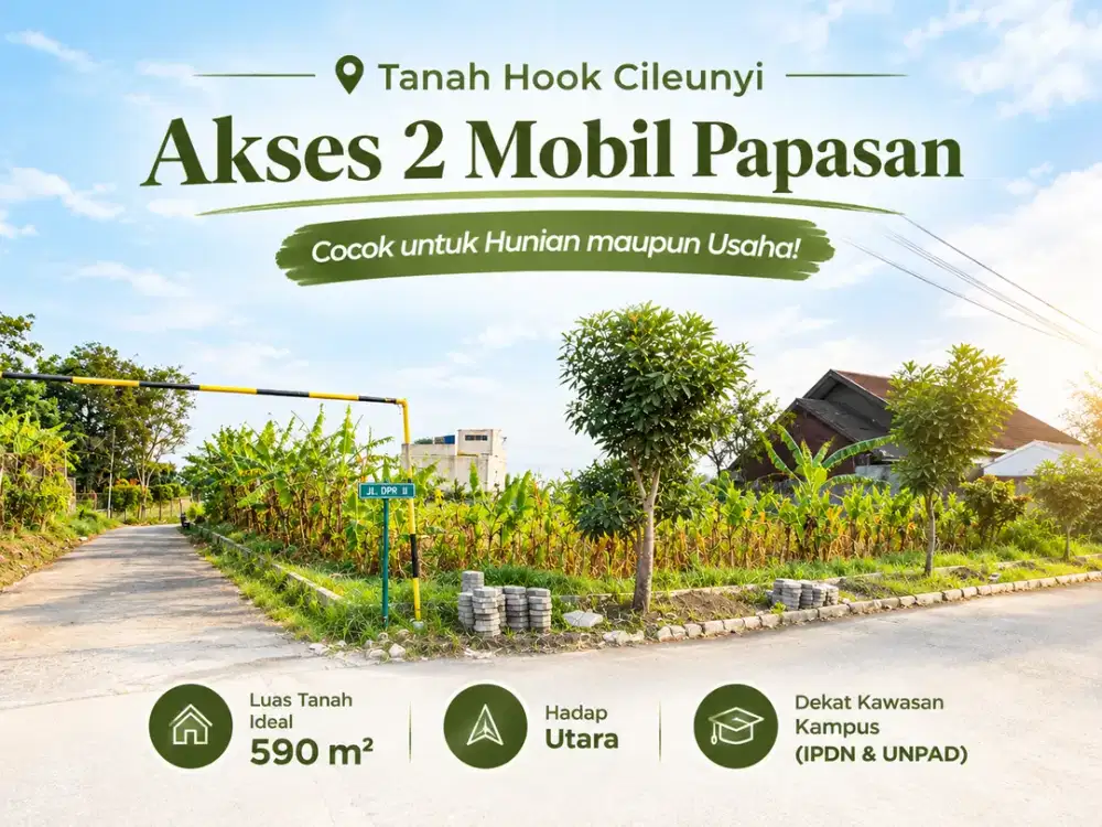 Tanah Kavling Hook Strategis - Komplek DPR Cileunyi