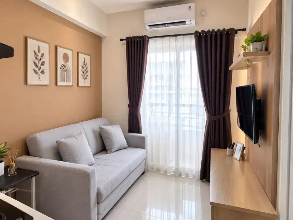 TOWER NERINE ATAS MALL TAHUNAN APARTEMEN GREEN PRAMUKA CITY 2 KAMAR FURNITURE LENGKAP JAKARTA PUSAT