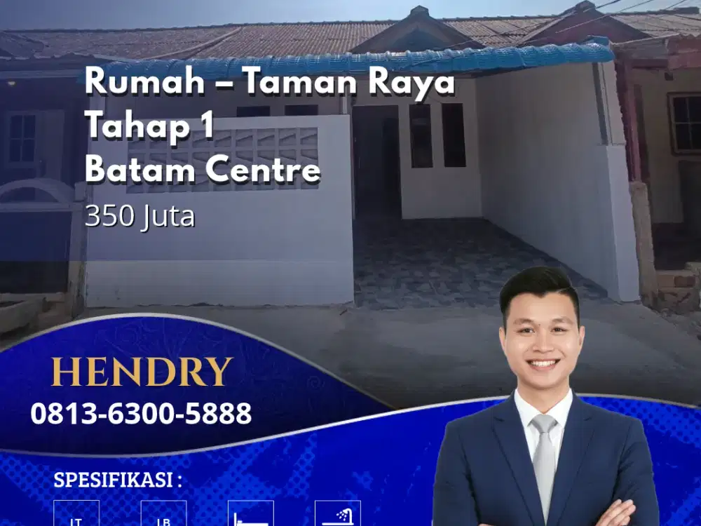 Dijual Rumah Full Renovasi Taman Raya Tahap 1 Batam Center