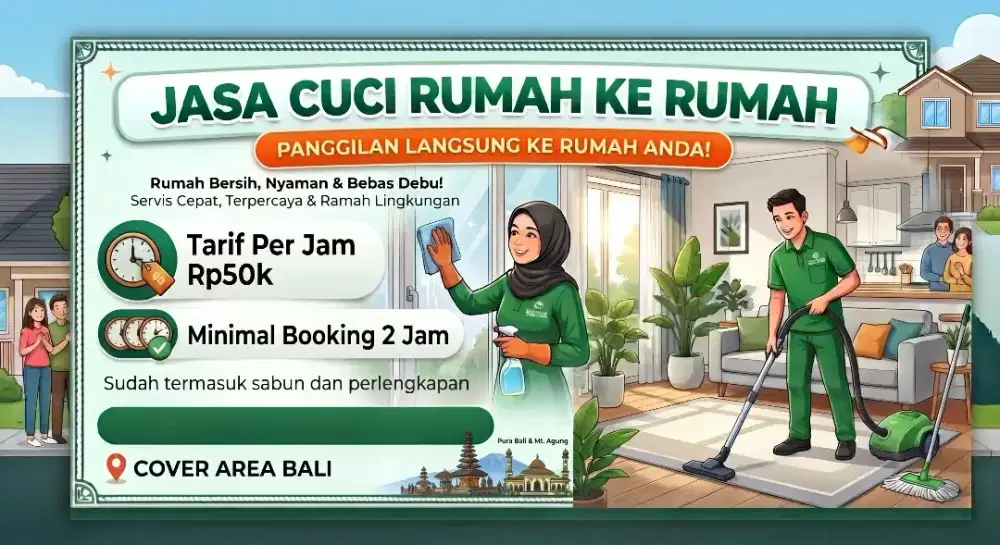 JASA CUCI RUMAH PANGGILAN - DENPASAR BALI
