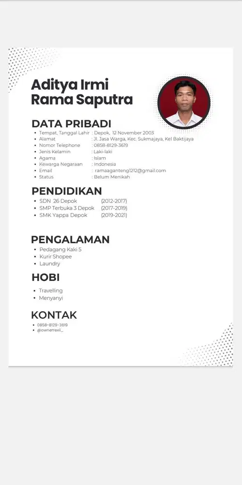 info lowongan kerjanya