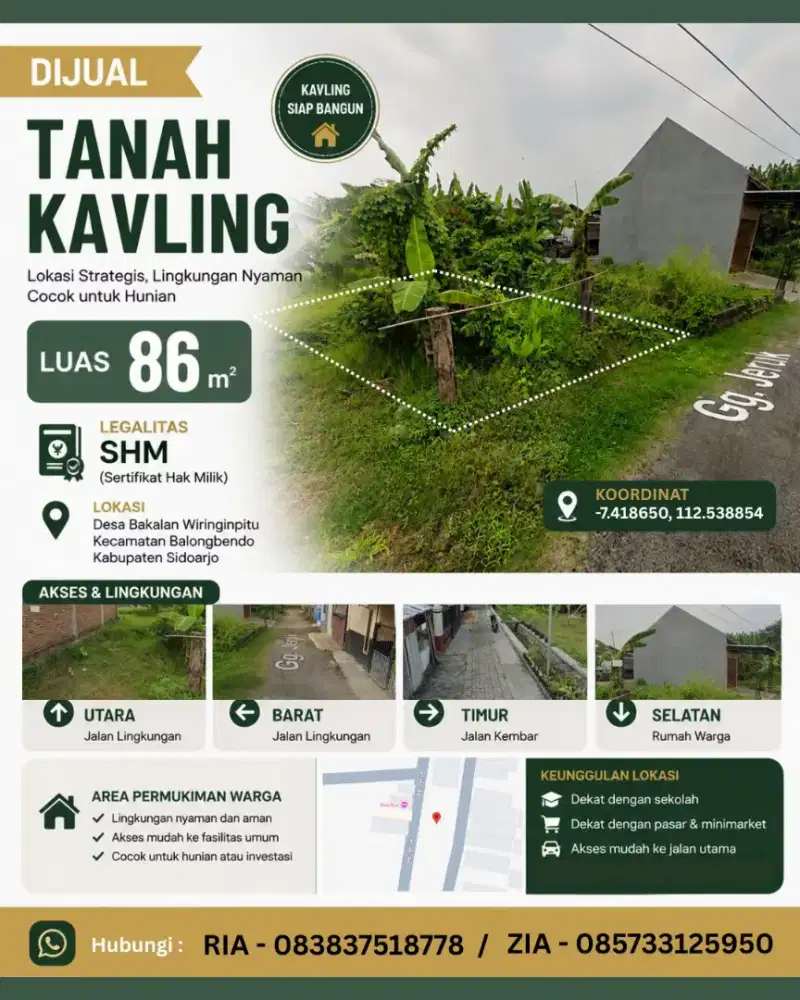 TANAH KAVLING MURAH