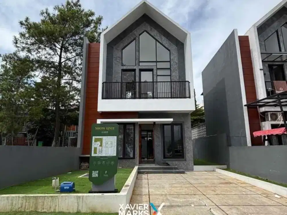 rumah 2 lantai minimalis modern di kota batu, malang