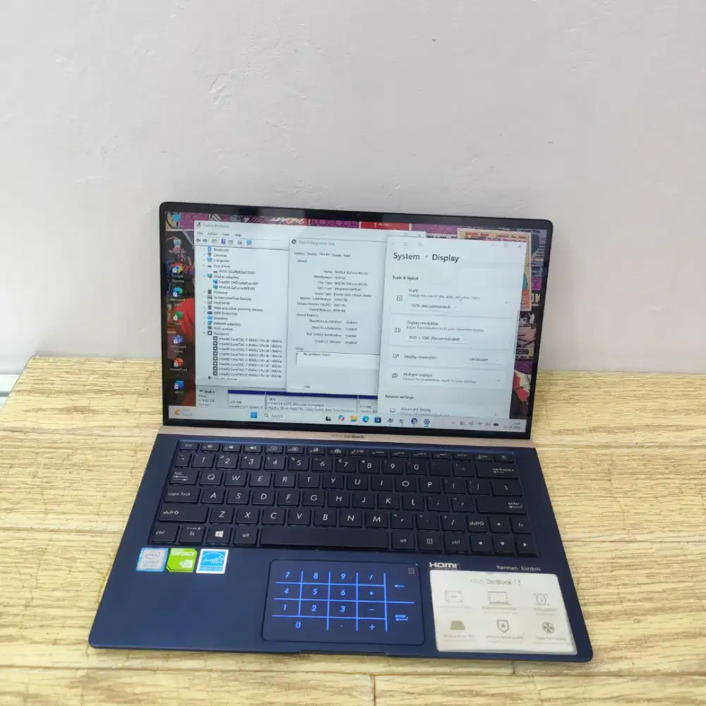 Laptop ASUS ZenBook 13 Ux333fn Core i7-8565u Ram 16gb Ssd 512gb Mx150