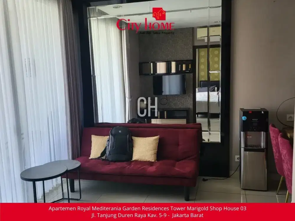 dijual cepat apartemen furnished 1 BR di central park residences