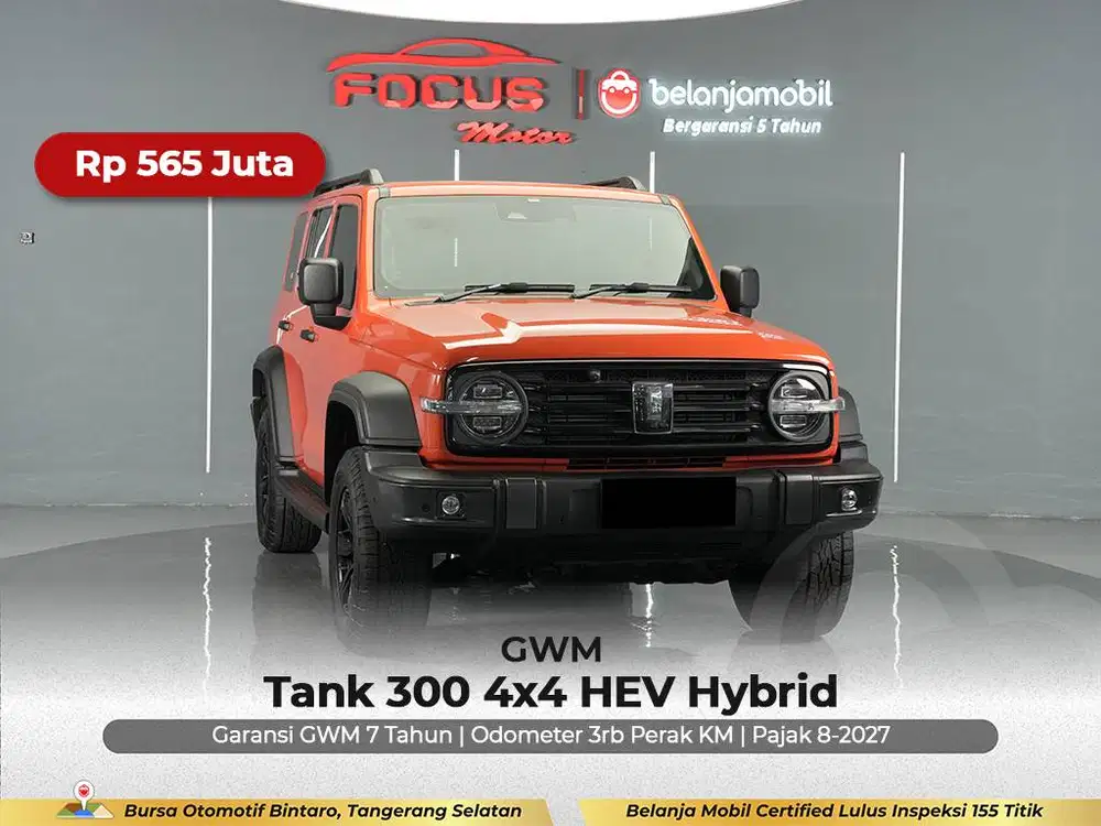 [ GARANSI 5THN 4x4 KM 3RB ] GWM Tank 300 AWD HEV Hybrid 2024/2025/2026