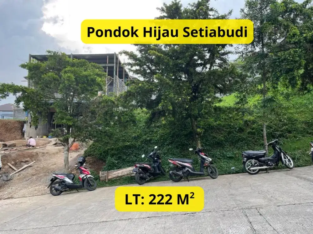 DIJUAL TANAH PONDOK HIJAU SETIABUDI – BANDUNG BARAT | LT 222 m² | Cocok untuk Hunian