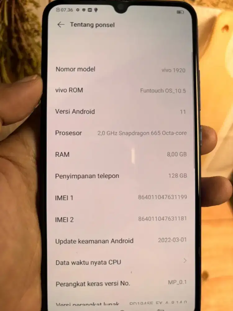 JUAL HP VIVO S1 PRO 6/128 istimewa spek kencang siap pakai