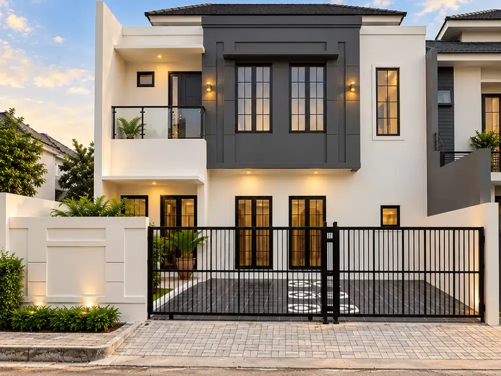 Rumah 2 Lantai Hadap Selatan Semi Furnish di Anggrek Loka BSD Tangsel