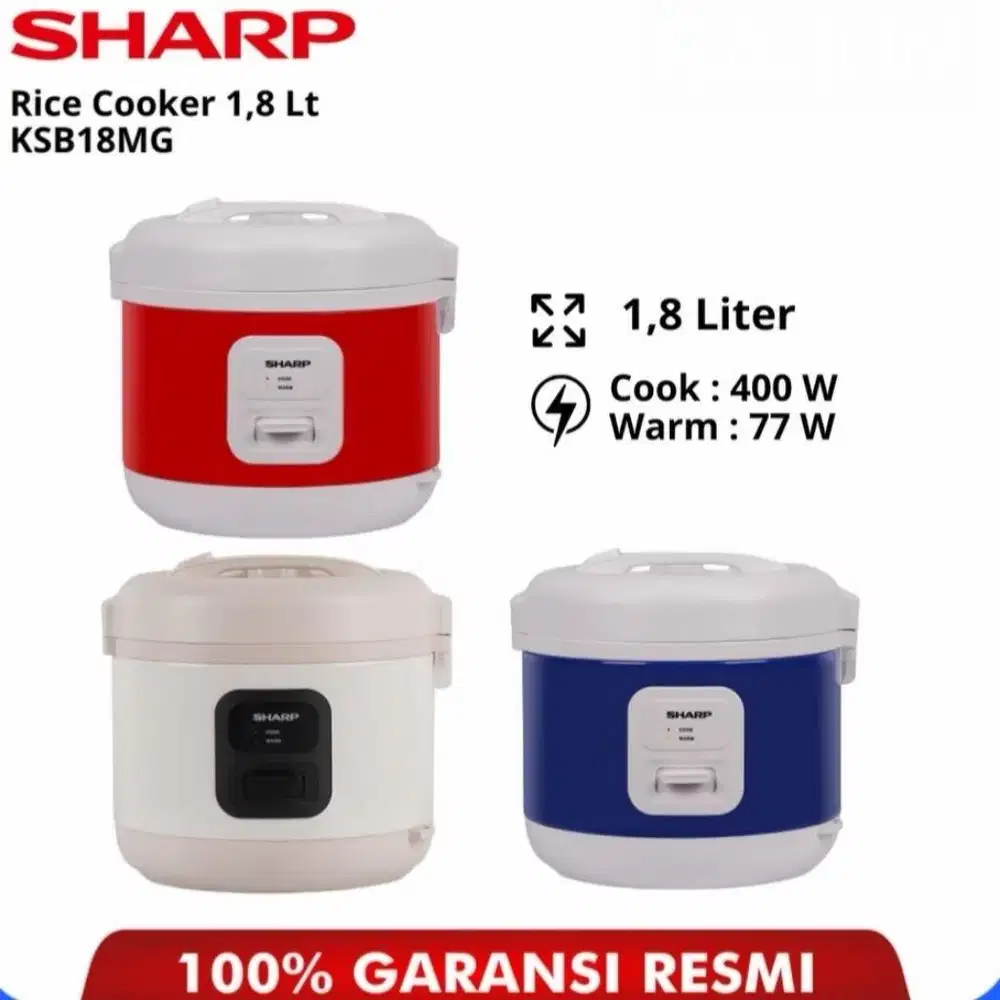 New Smart Electric Rice Cooker SHARP 1.8Liter