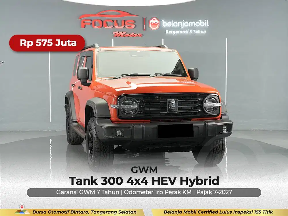 [ GARANSI 5THN 4x4 KM 1RB ] GWM Tank 300 AWD HEV Hybrid 2024/2025/2026