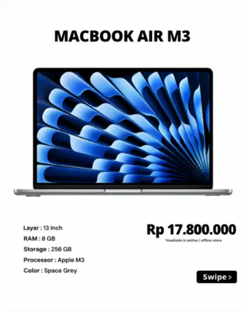 Macbook Air M3 8/256 GB