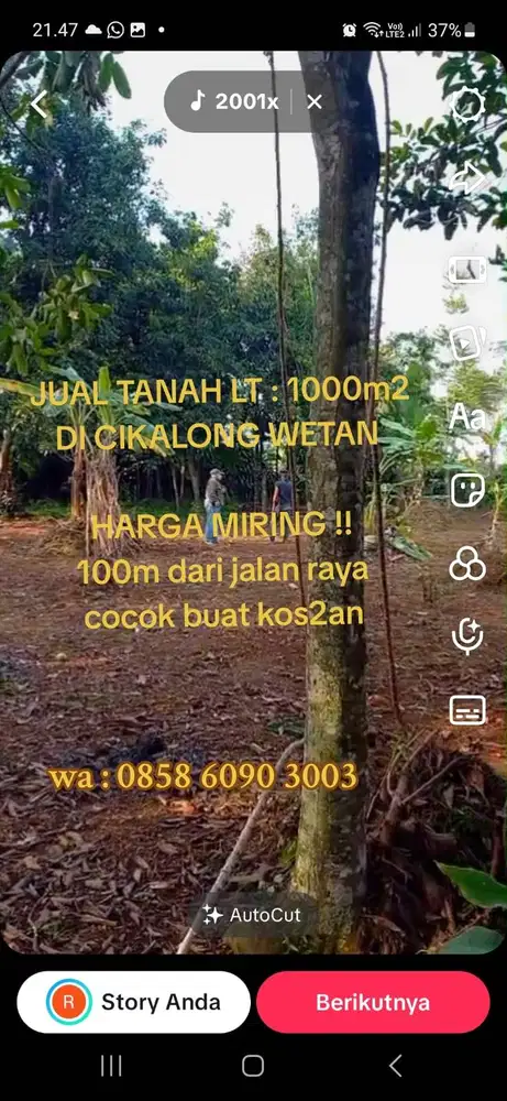 Jual cepat !!! Jarang ada tanah cocok untuk kos2an