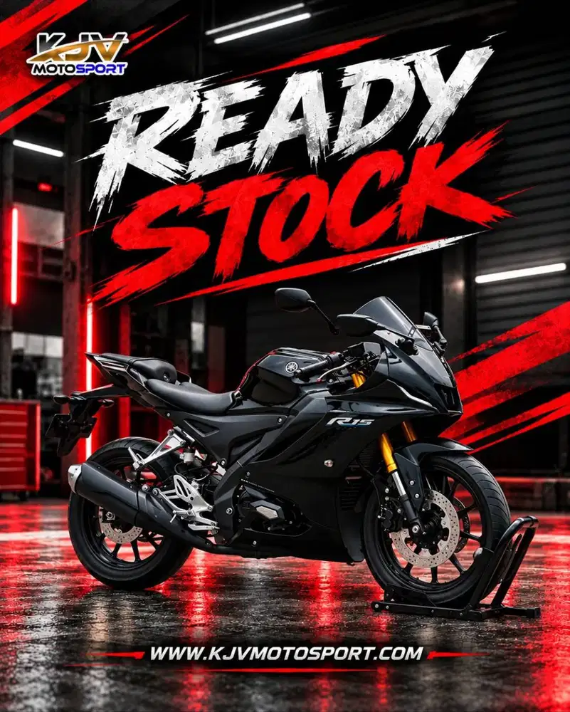 YAMAHA R15 V4 2022 HITAM KM 5K PAJAK PANJANG SIAP GAS JAUH