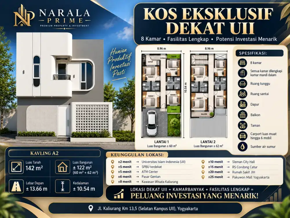 Rumah Modern American Classic di Jl. Godean Km 8 dengan Private Pool & Smart Home