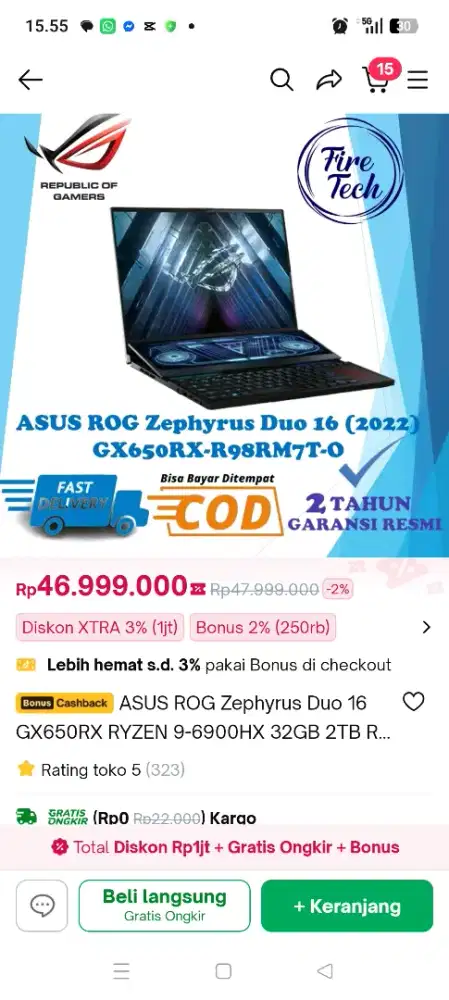 ASUS ROG Zephyrus Duo GX650 RX