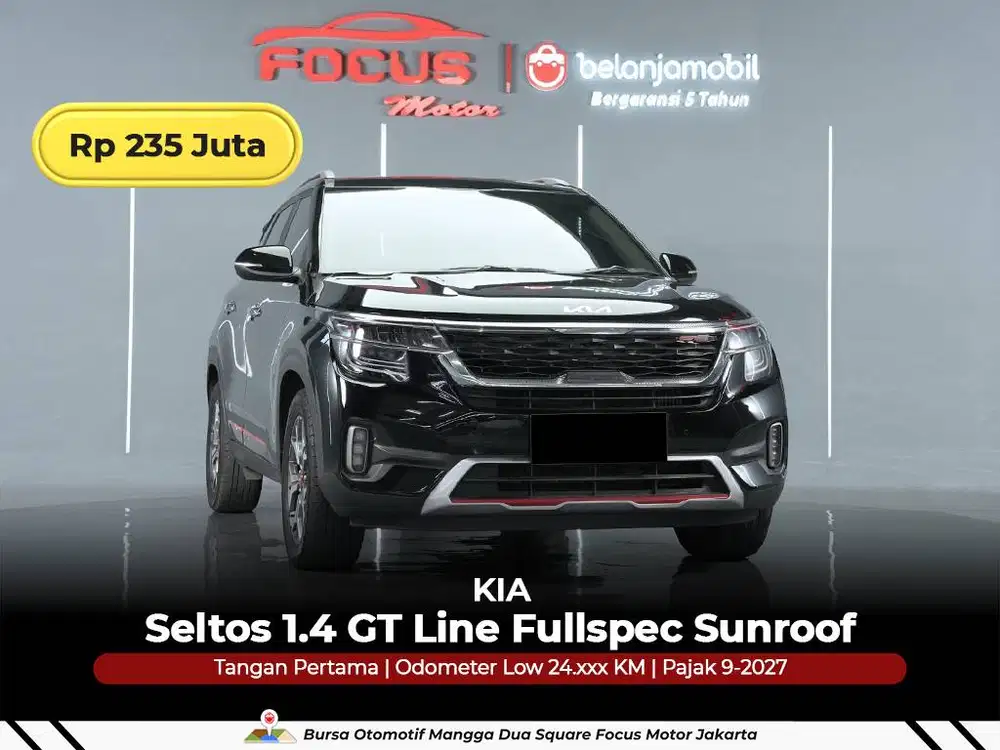 [ GARANSI 5THN LOW KM ] KIA Seltos 1,4 GT Line Fullspec 2022/2023/2024