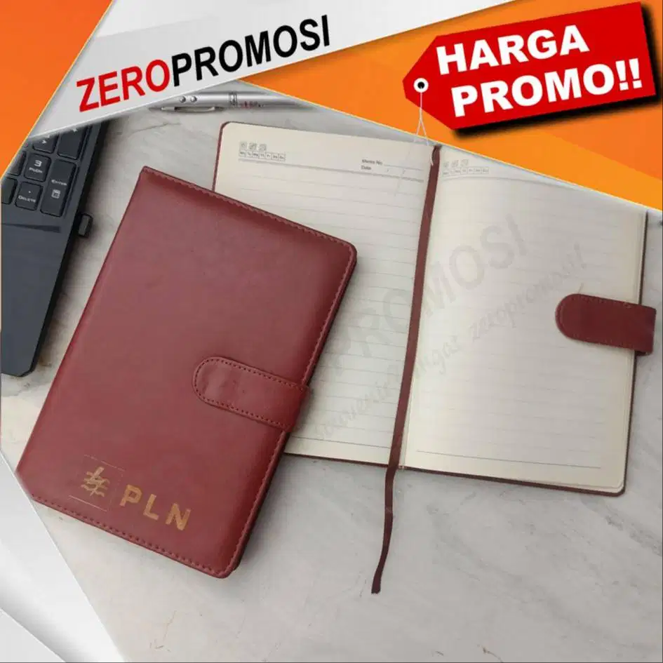 Agenda Kulit AGK-01 Custom Logo Buku Agenda Premium untuk Souvenir