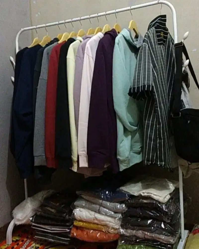 Rak gawang pakaian display baju portable