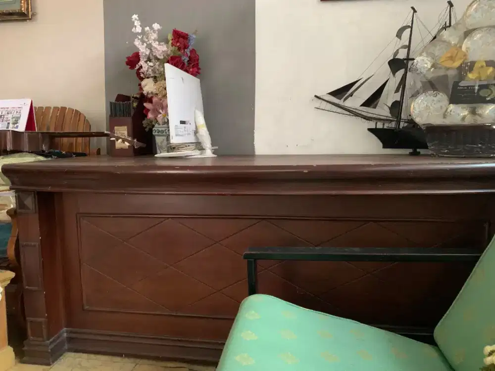 Meja kantor/meja kerja kayu klasik mewah