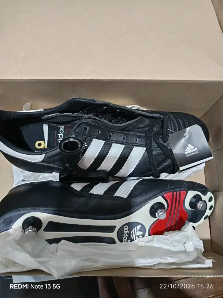 Sepatu Bola Original - Adidas World Cup SG, Black White 11040