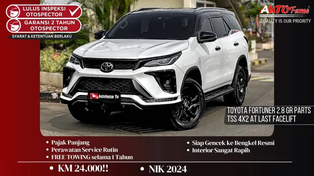 KM24RB Toyota Fortuner 2.8 GR Parts TSS 4x2 AT LAST FACELIFT NIK 2024