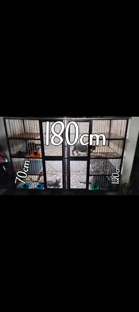 Di jual kandang kucing 4 kamar