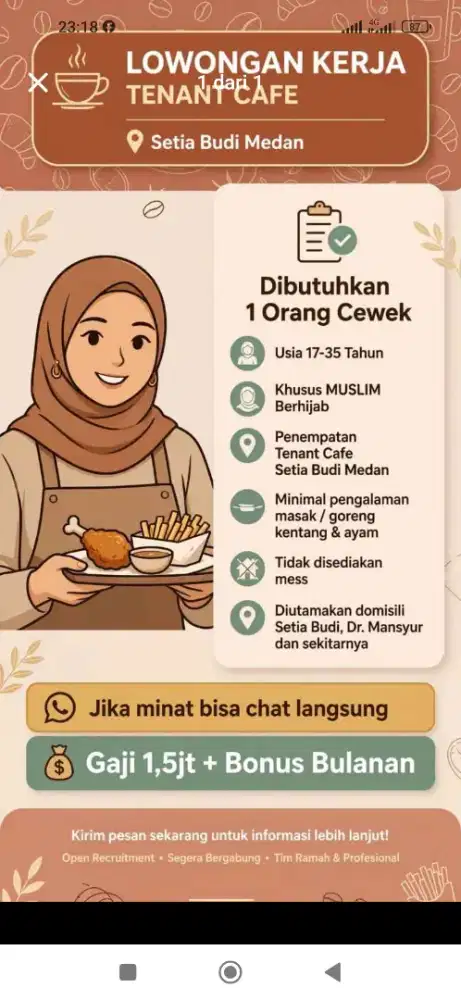 Dicari secepatnya