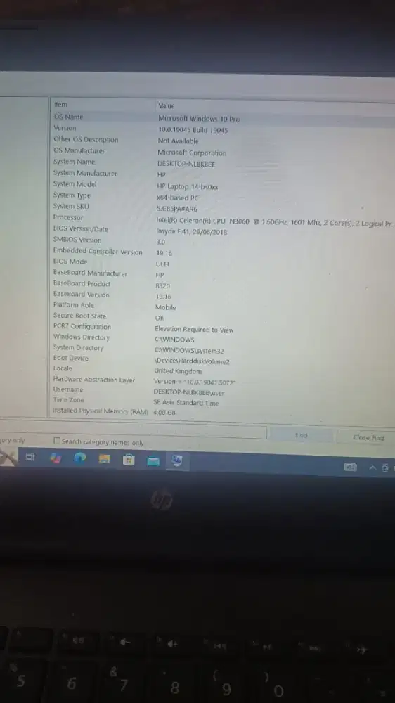 Laptop hp 14 bs0xx