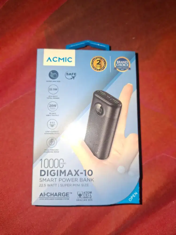 POWERBANK MERK ACMIC ORIGINAL 10.000MAH FASTCHARGING