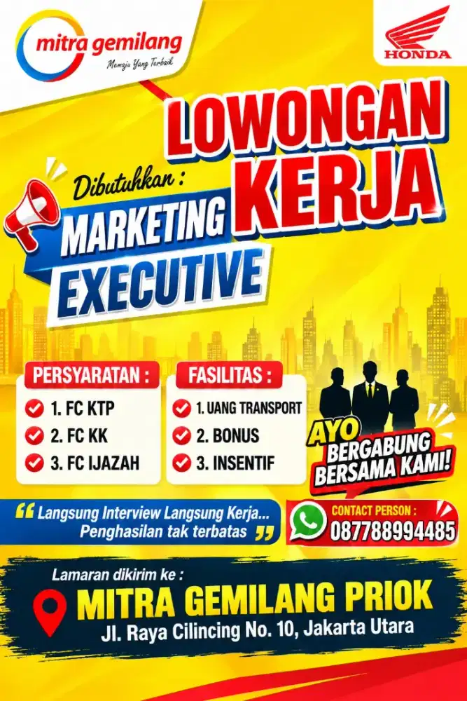 Lowongan Sales Honda