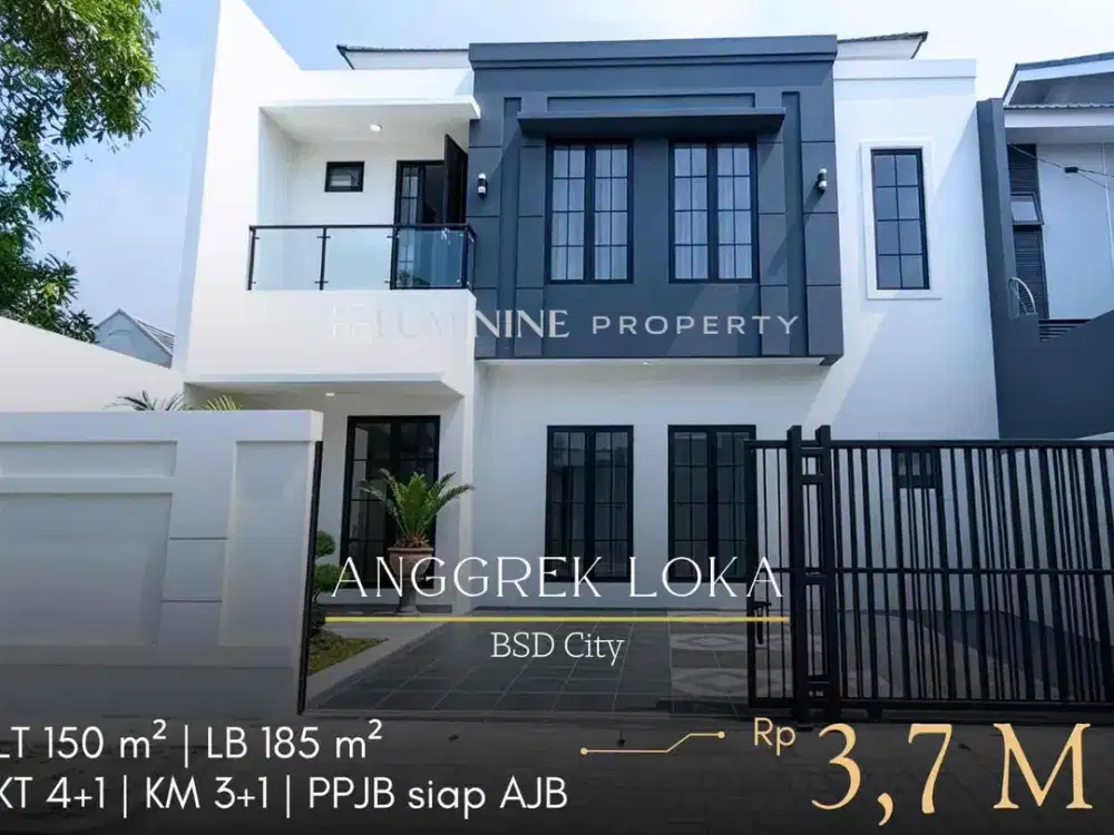 Rumah Baru Brand New 2 Lantai Siap Huni di Anggrek Loka BSD City