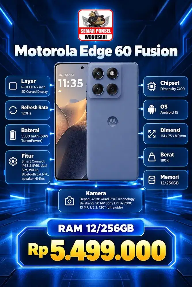 Motorola edge 60 fusion new