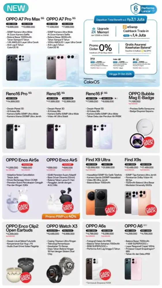 Oppo pricelist terbaru