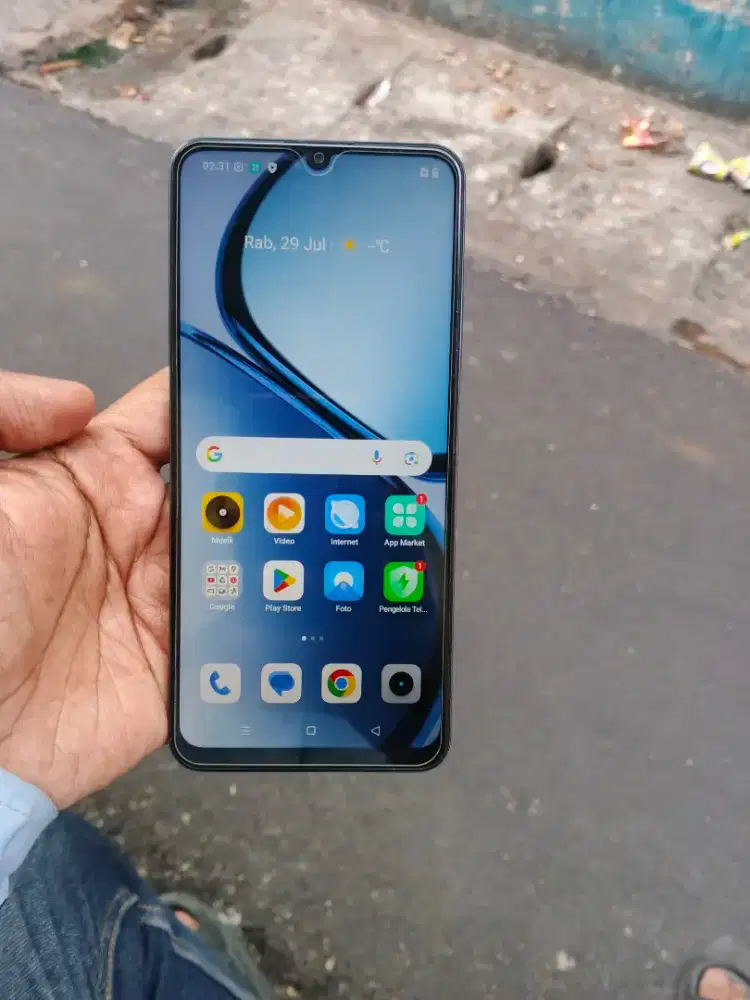 Jual hp realme note 60 jaringan 4G LTE ram 4+8=12GB internal 128GB