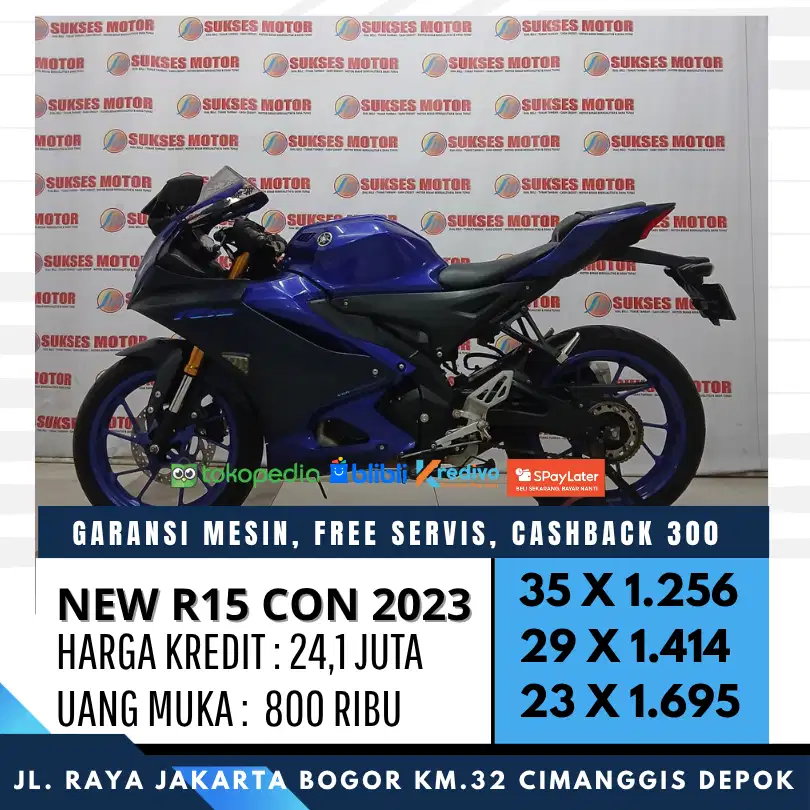 NEW R15 V4 2023 UNIT MULUS NO MINUS SIAP PAKAI KREDIT CASHBACK 300