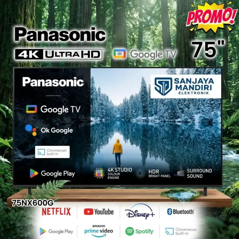 PANASONIC 4K UHD Google TV 75 Hexa Chrome Drive 75NX600G Chromecast