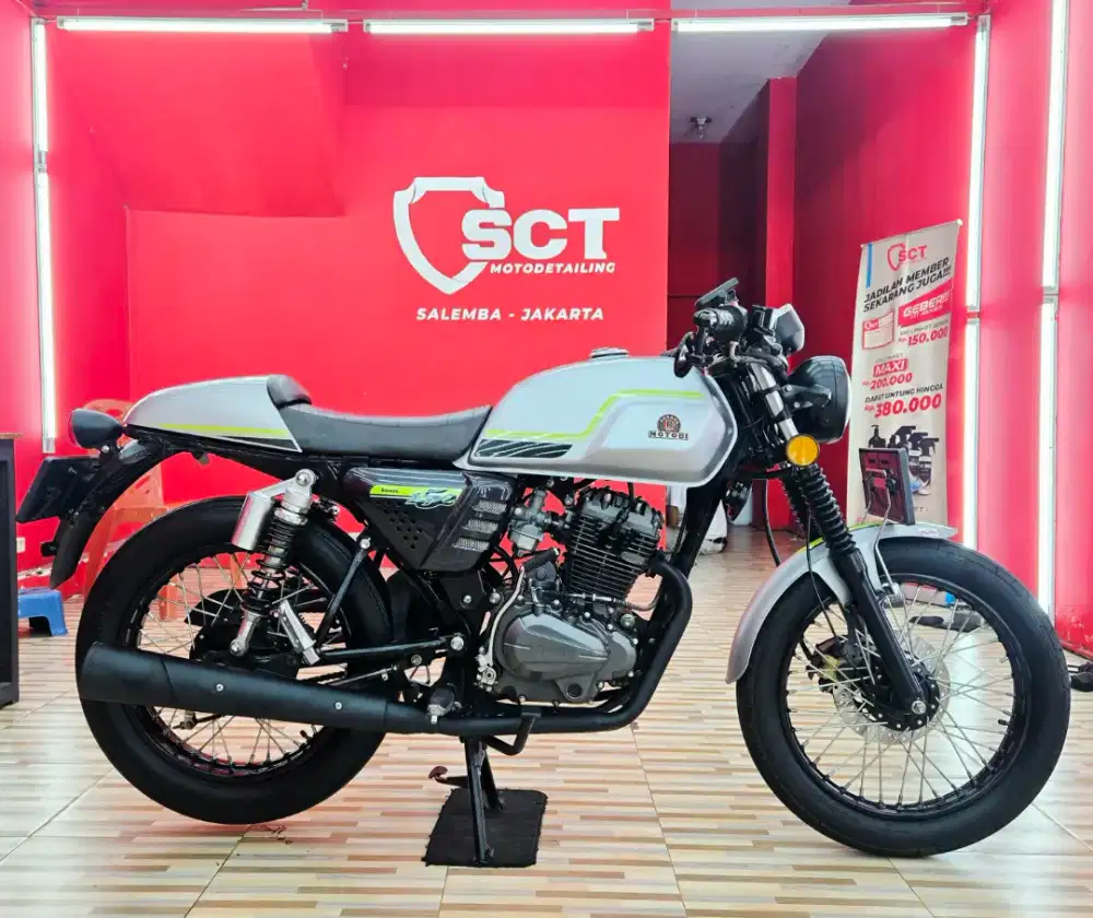 JualCpt90%LikeNew KM10Rb PjkAug27 BENELLI MOTOBI 152 2022 CAFE RACER